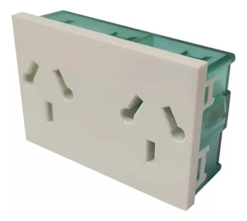 TOMA BIP.C/TIERRA DOBLE COMBINADO BCO.